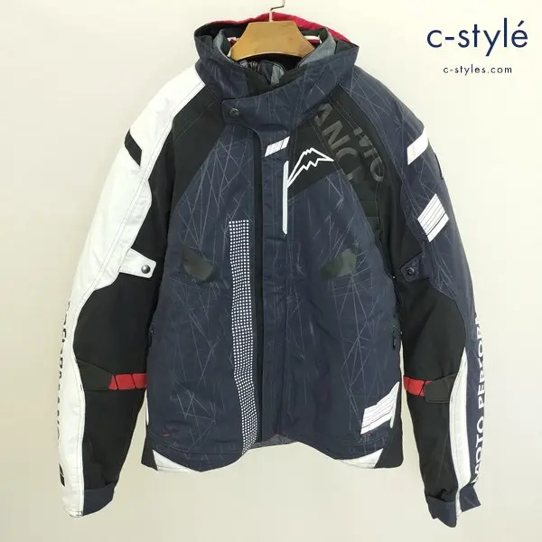 KUSHITANI ACUTE JACKET XL ネイビー×ホワイト アキュートジャケット K-2817 バイクウェア