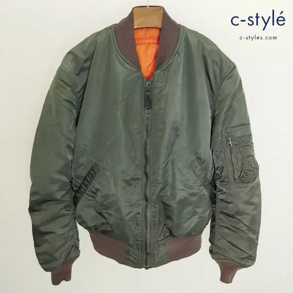 ALPHA INDUSTRIES アルファインダストリーズ MA-1 フライトジャケット L オリーブ 8415-818-7354 アメリカ製