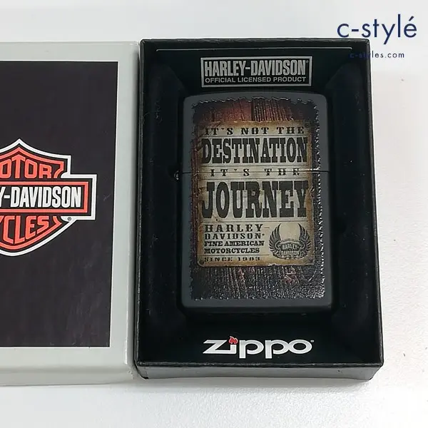 ZIPPO ジッポー HARLEY-DAVIDSON ハーレーダビッドソン オイルライター ブラック DESTINATION JOURNET 木目