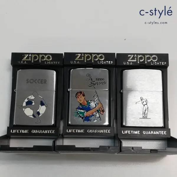 ZIPPO ジッポー オイルライター Sports サッカー ゴルファー 喫煙具 計3点