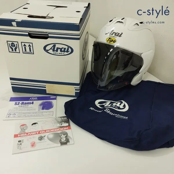 Arai アライ SZ-RAM4 ヘルメット 57.58cm グラスホワイト バイク用品 日本製