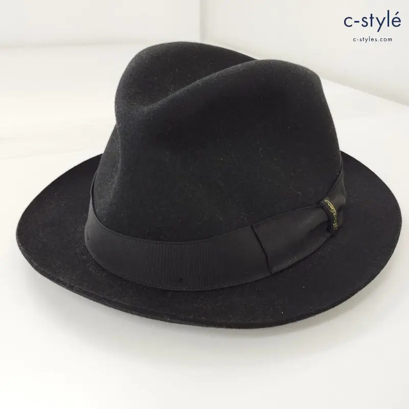 Borsalino ボルサリーノ ハット USA 7・1/2 （60） ブラック 490029 イタリア製