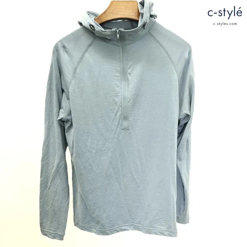 山と道 ヤマトミチ 100% Merino Light Hoody S ブルー系 メリノ フーディー ハーフジップ 薄手 UNISEX