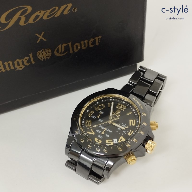 Roen ロエン × Angel Clover エンジェルクローバー 腕時計 ブラック×ゴールド 限定1000個 BM41