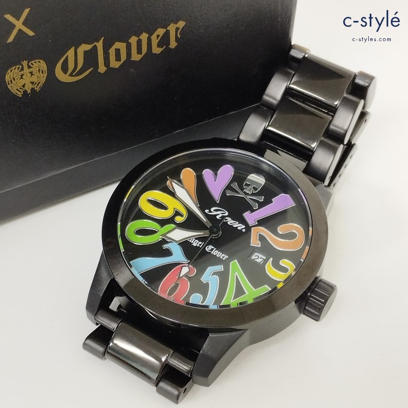 Roen ロエン × Angel Clover エンジェルクローバー 腕時計 ブラック BE44 限定500個 スカル