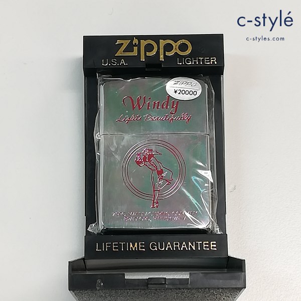 ZIPPO ジッポー Windy girl ウィンディ ZWN-2 オイルライター シルバー 喫煙具