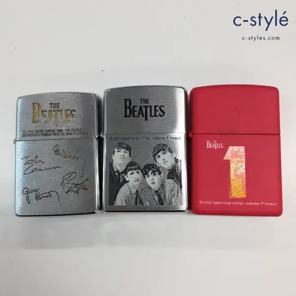 ZIPPO ジッポー THE BEATLES ビートルズ オイルライター 1993年製 2003年製 喫煙具 計3点