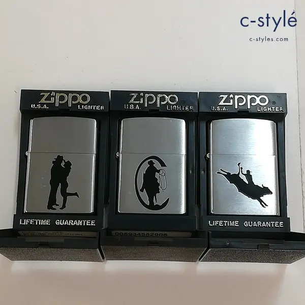 ZIPPO ジッポー 2004～2005年製 オイルライター シルエット 喫煙具 計3点