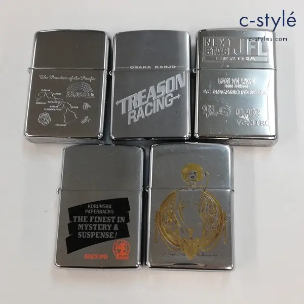 ZIPPO ジッポー オイルライター Hawaii TREASON RACING JFL 他 喫煙具 計5点