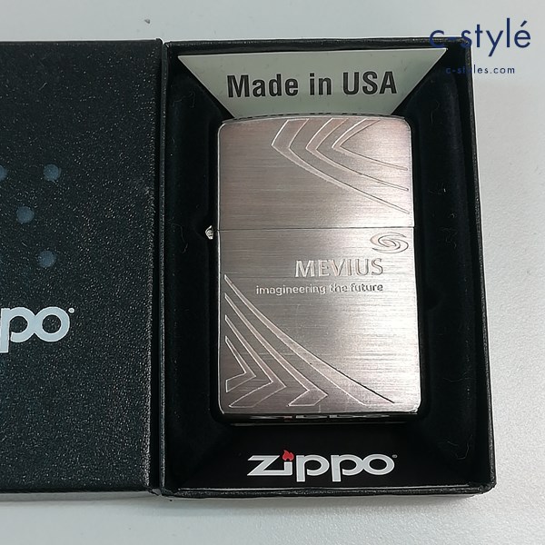 ZIPPO ジッポー MEVIUS セブンイレブン限定 2014年製 オイルライター シルバー 喫煙具