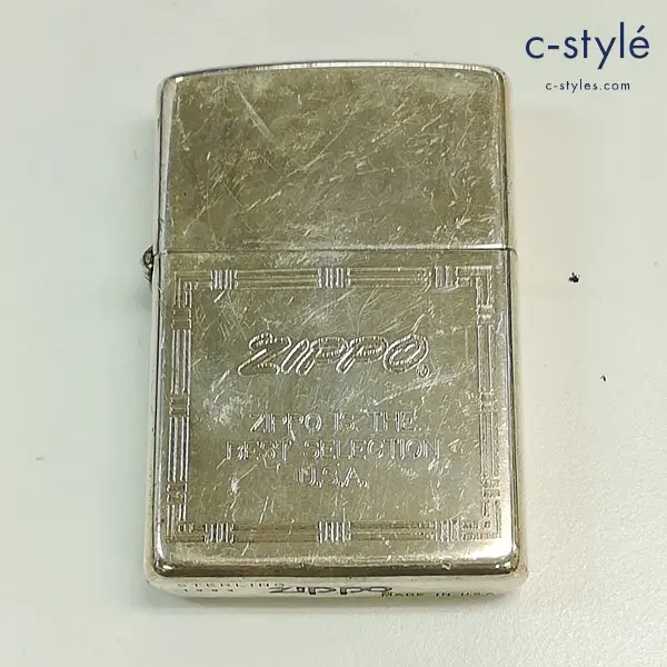 ZIPPO ジッポー STERLING 1993 スターリングシルバー ZIPPO IS THE BEST SELECTION オイルライター シルバー