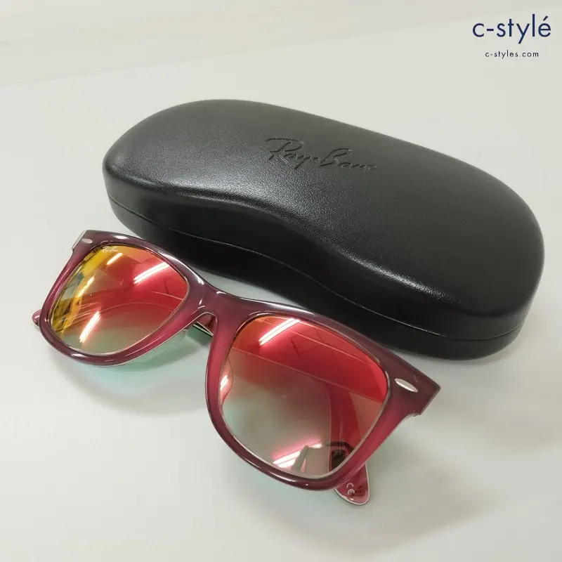 Ray-Ban レイバン WAYFARER サングラス 52□22 レッド系 RB2140-F 1200/4W イタリア製