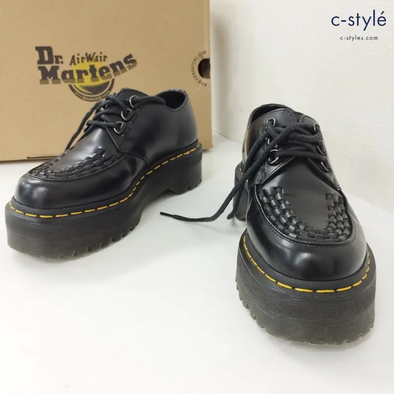 Dr.Martens ドクターマーチン レザーシューズ UK5 ブラック ASHLEY 15728001 厚底 aw006