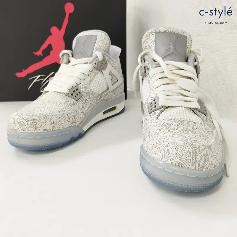 NIKE ナイキ AIR JORDAN 4 RETRO LASER 26.5㎝ ホワイト系 70533-105 30th Anniversary