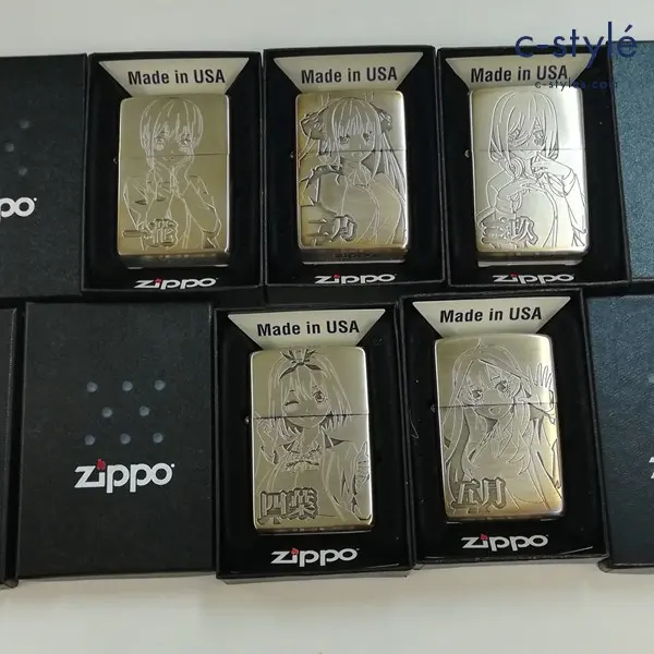 ZIPPO ジッポー オイルライター 五等分の花嫁 中野一花 中野ニ乃 中野三玖 中野四葉 中野五月 喫煙具 計5点