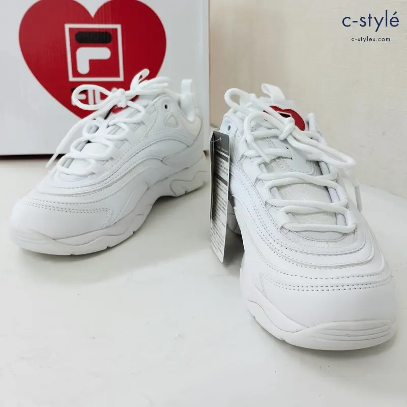 FILA フィラ スニーカー 25.0cm ホワイト フィラレイ ハート WFW20040 レディース