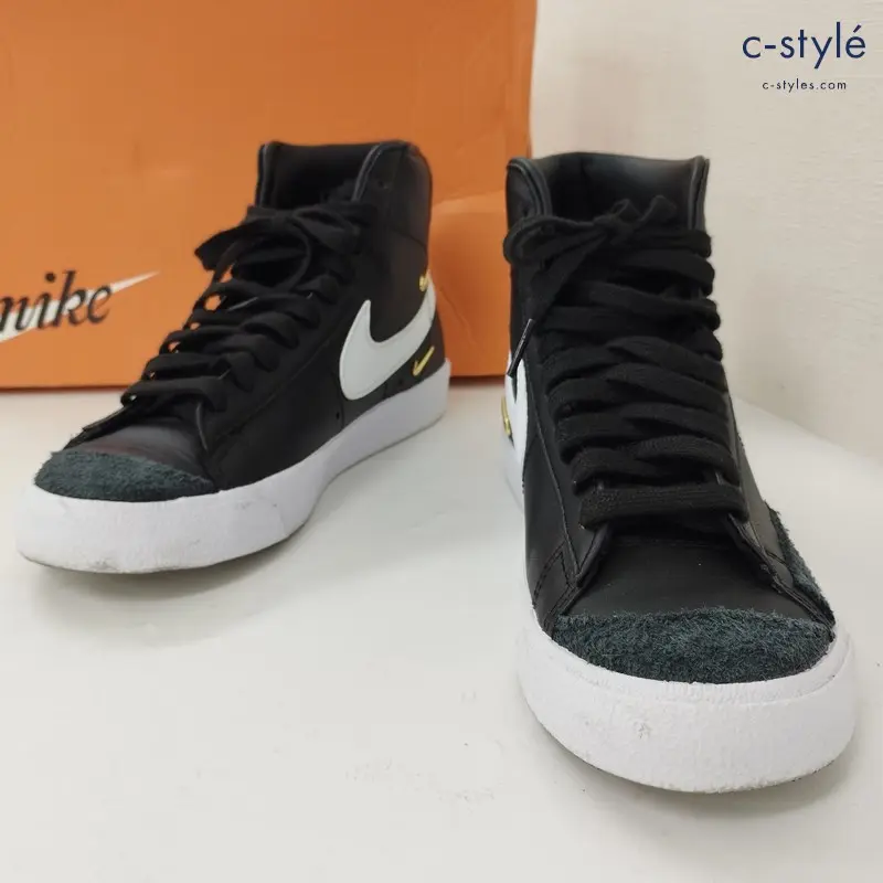 NIKE ナイキ スニーカー 24cm ブラック CZ4627-001 WMNS BLAZER MID ’77 SE ロゴ ハイカット レディース