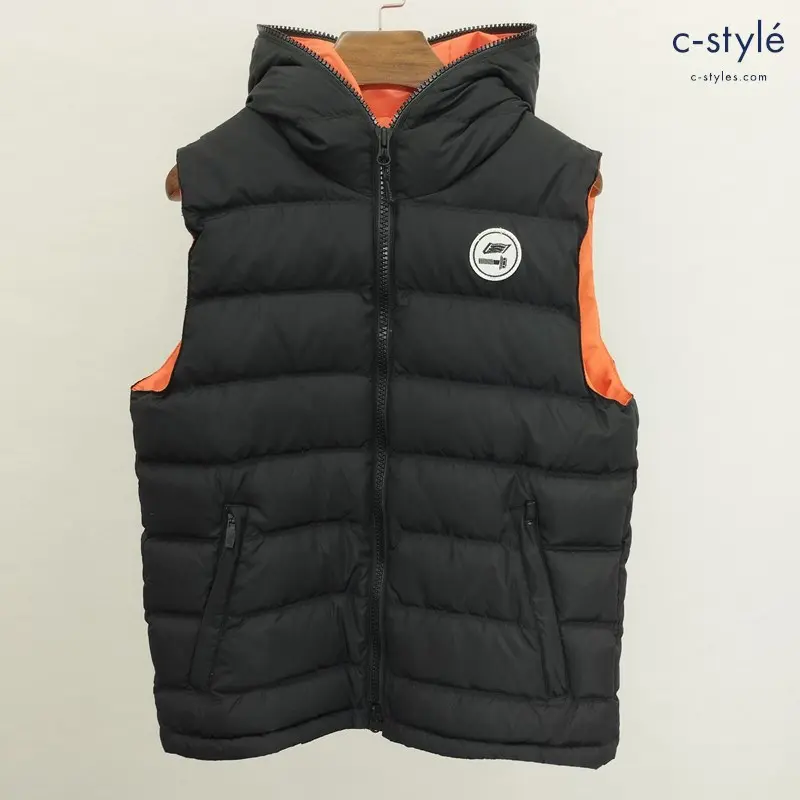 HYOD ヒョウドウ ベストダウン M ブラック×オレンジ OFFLINE DOWN VEST OFJ602N フーディ