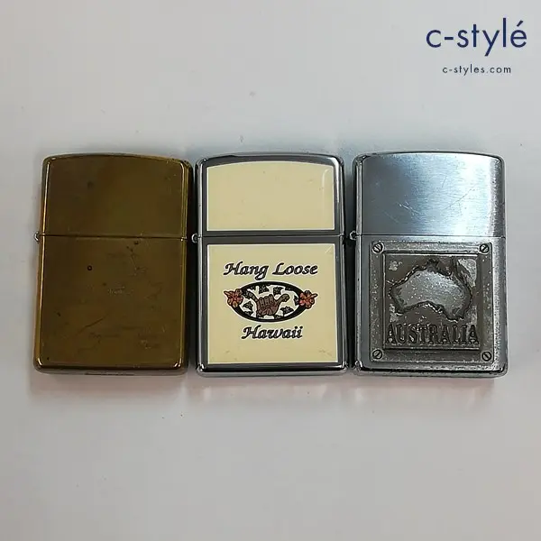 ZIPPO ジッポー オイルライター 1994年製 ニュージーランド 2002年製 オーストラリア Hang Loose ハワイ 計3点