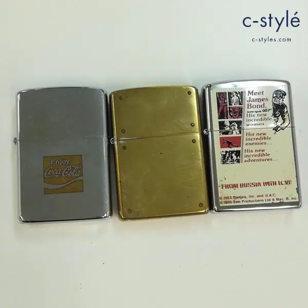 ZIPPO ジッポー 喫煙具 オイルライター コカ・コーラ Meet James Bond 他 計3点