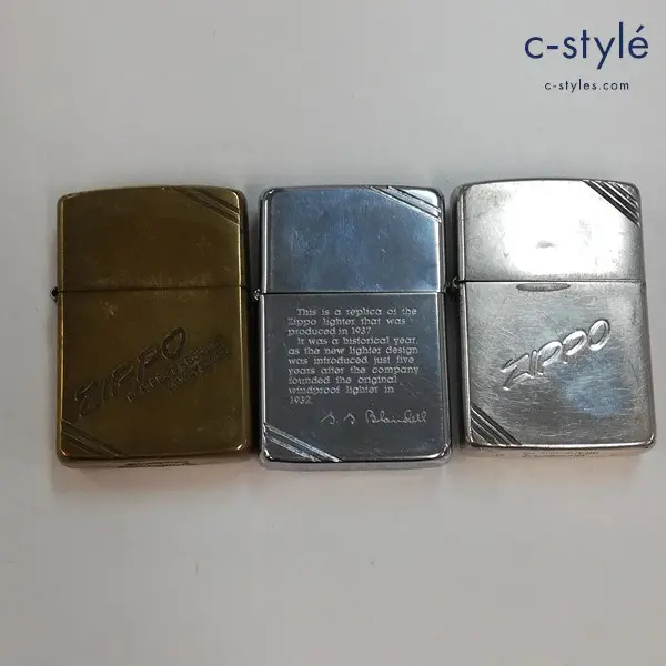 ZIPPO ジッポー ダイアゴナルライン 1985年製 社長メッセージ 1998年製 FOR BEST RESULTS ALWAYS USE 他 計3点