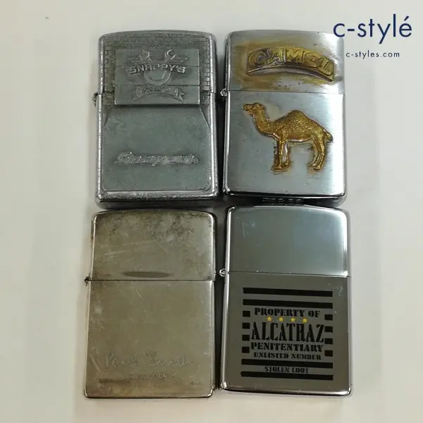 ZIPPO ジッポー オイルライター Snap-on CAMEL キャメル Paul Smith ポールスミス ALCATRAZ 喫煙具 計4点