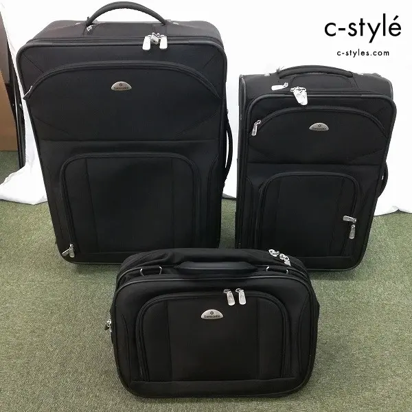 Samsonite サムソナイト SMU 3PC SET スーツケース ソフトキャリー ブリーフケース 計3点 ブラック