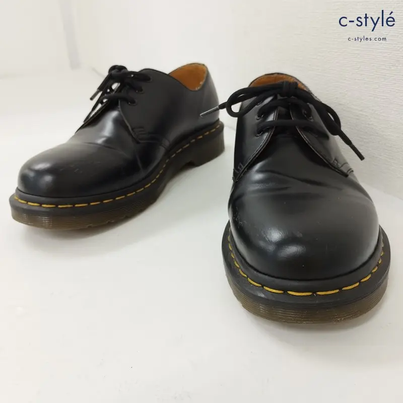 Dr.Martens ドクターマーチン 3ホールシューズ UK7 ブラック スムースレザー 厚底 レースアップ