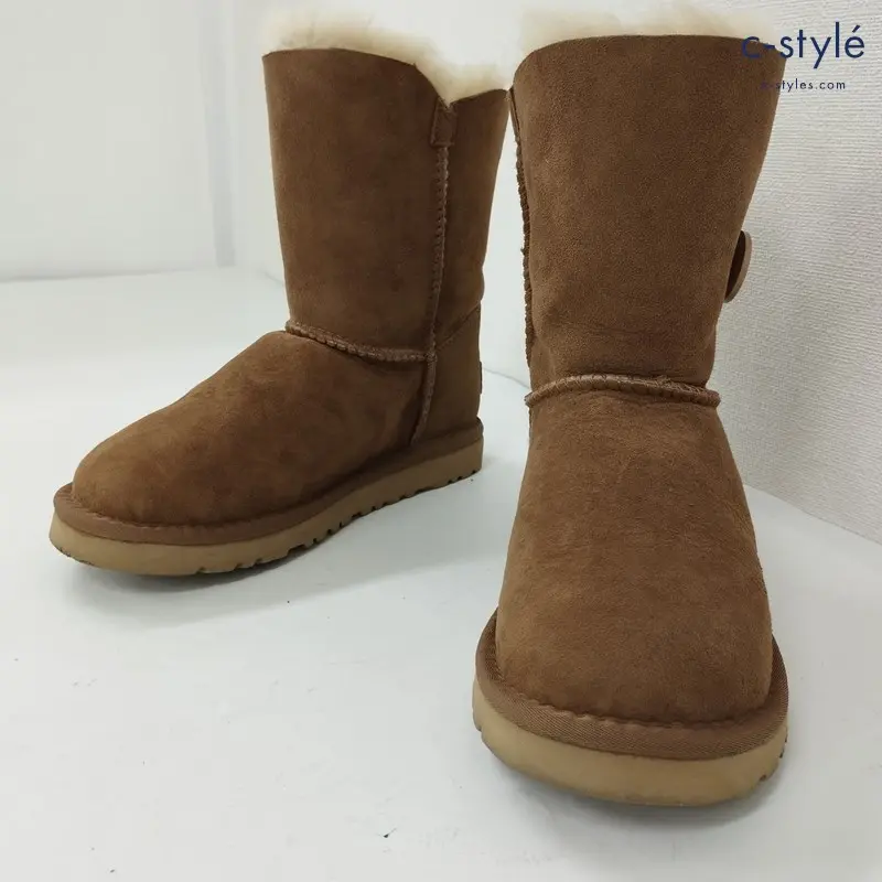 UGG アグ ムートンブーツ 23cm ブラウン ベイリーボタン 5803 レディース