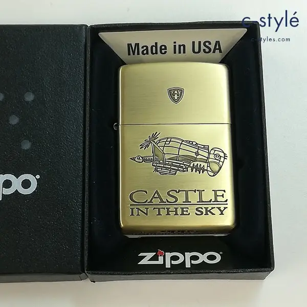 ZIPPO ジッポー 天空の城ラピュタ タイガーモス号 オイルライター ゴールド 喫煙具