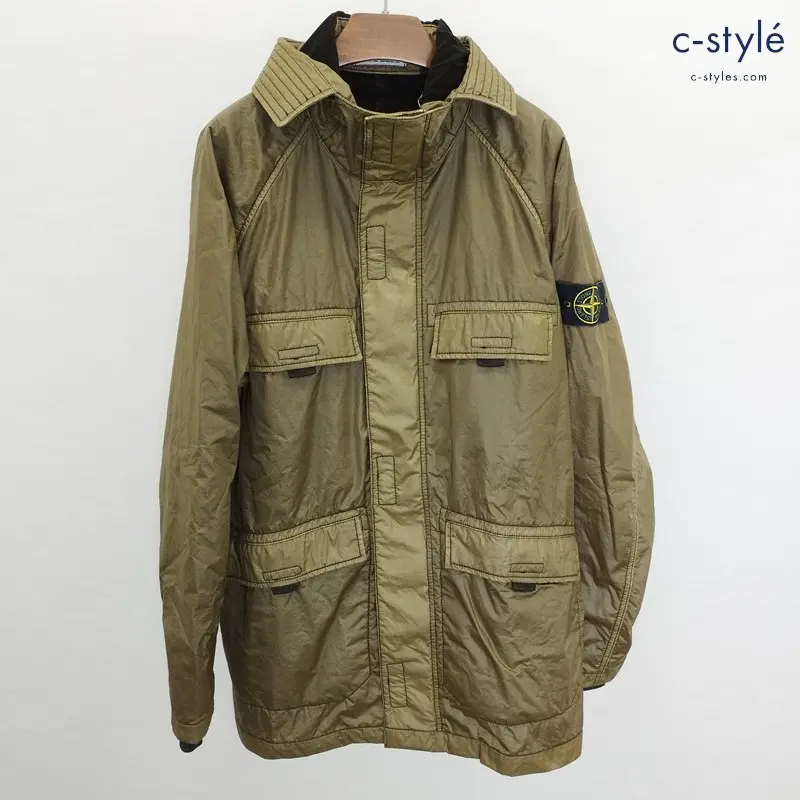 STONE ISLAND ストーンアイランド Lamy Flock Jacket M カーキ 691544735 ナイロンジャケット ミリタリー