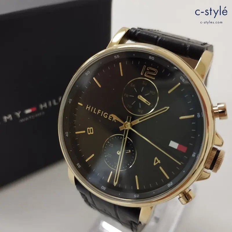 TOMMY HILFIGER トミーヒルフィガー 腕時計 ゴールド×ブラック 1710417
