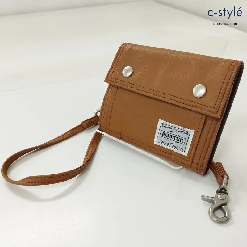 PORTER ポーター FREE STYLE WALLET フリースタイルウォレット キャメル 財布