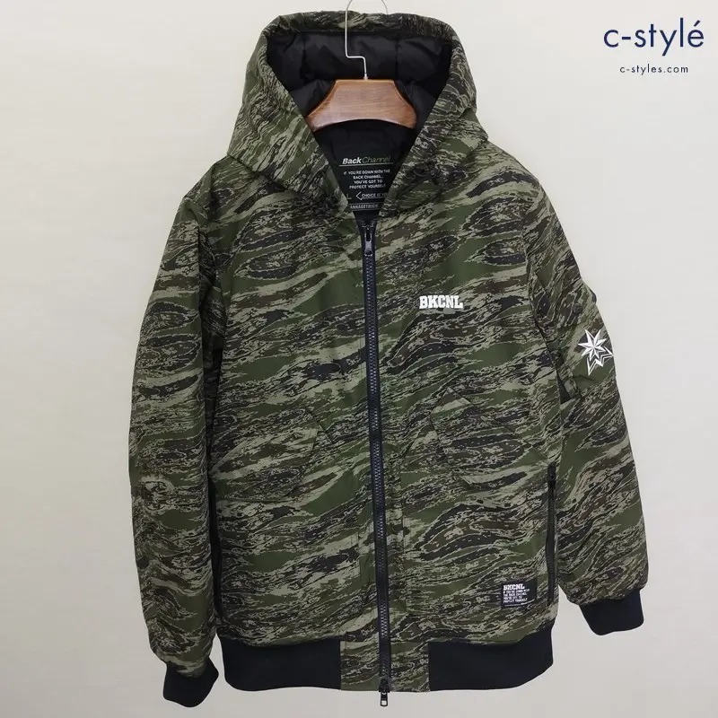 BACK CHANNEL バックチャンネル NYLON 3LAYER HOODED JACKET L グリーン系 2319056 カモフラ柄 フーディ