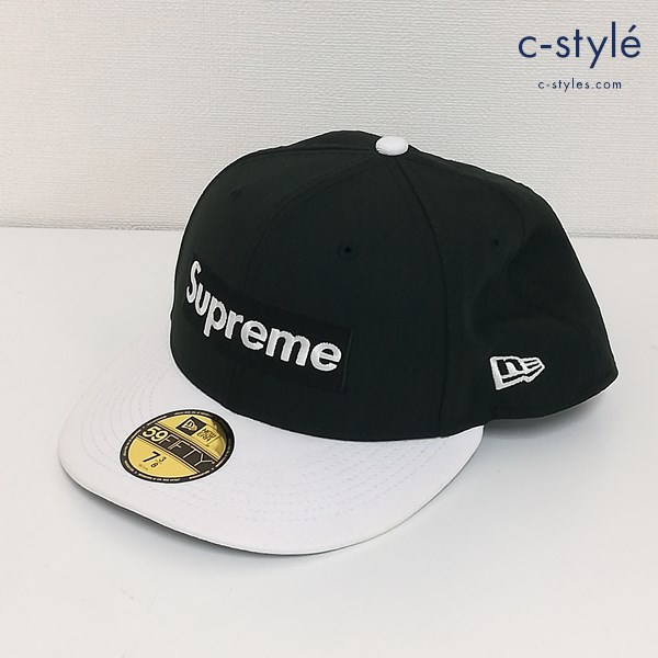 NEW ERA × Supreme キャップ 7・3/8 58.7cm ブラック 2-Tone Box Logo Cap ボックスロゴ