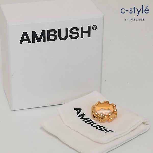 AMBUSH アンブッシュ ハートリンクリング M ゴールド 日本製 指輪 925