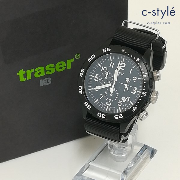 TRASER トレーサー H3 オフィサークロノプロ 腕時計 ブラック 防水性 スイス製