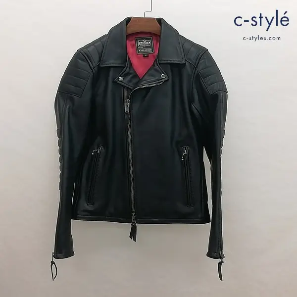 KADOYA カドヤ K’S LEATHER ライダースジャケット S ブラック No.1174 TWR-PADDED