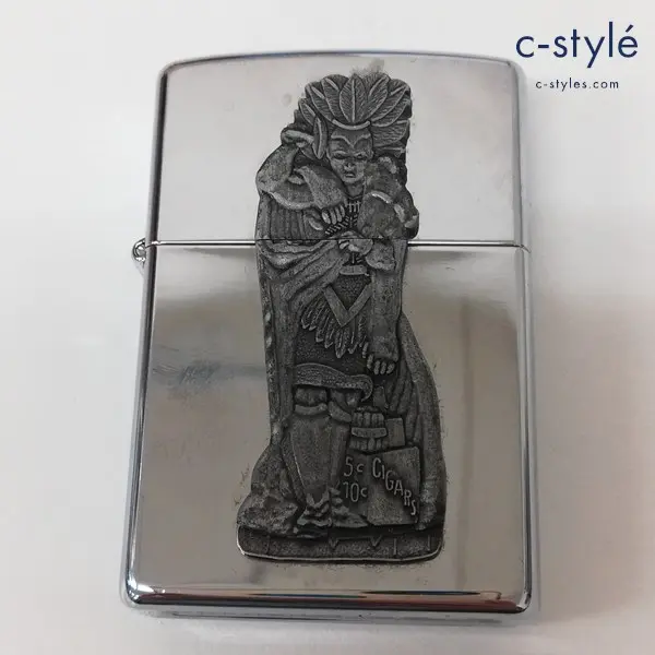 ZIPPO ジッポー オイルライター 1996年製 Barret Smythe Cigar Indian Bearskin Brave SV シルバー インディアン