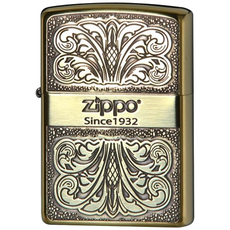 ZIPPO(ジッポー)真鍮 ARABESQUE AND LOGO Bver