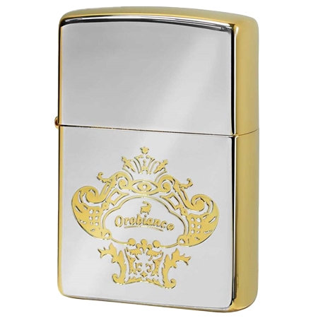 ZIPPO(ジッポー)×Orobianco(オロビアンコ) GOLD ロゴデザイン シルバー＆ゴールド