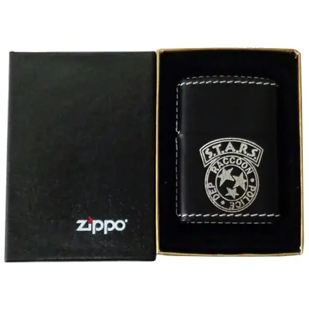 ZIPPO(ジッポー) 革巻き バイオハザード S.T.A.R.S. ブラックレザー