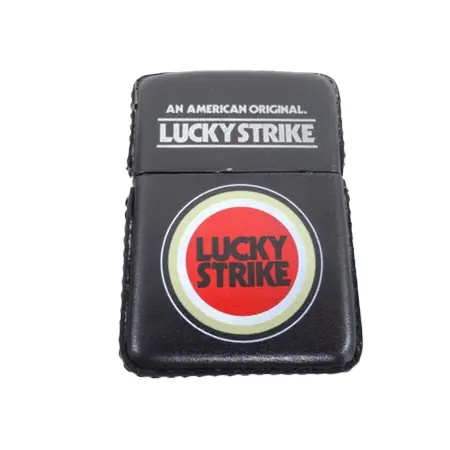 ZIPPO(ジッポー) 革巻き LUCKY STRIKE ラッキーストライク レザー ブラック