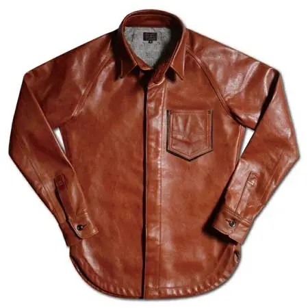 Deluxe ware (デラックスウェア) 7648 40s LEATHER SHIRT