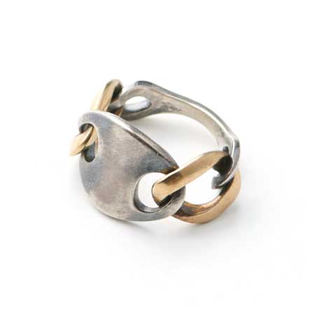 hum(ハム) Humete Plate Chain Ring – Silver
