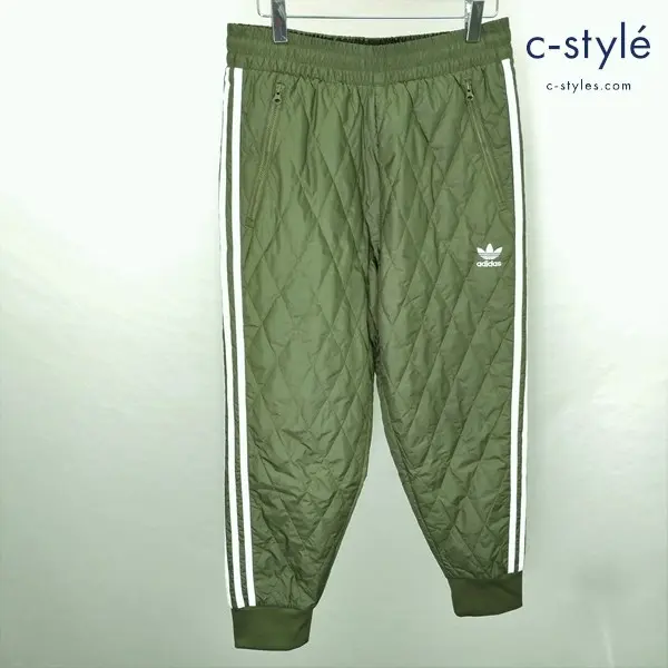 adidas アディダス QUILTED SST TRACKPANTS S オリーブ H11431 パンツ ズボン キルティング