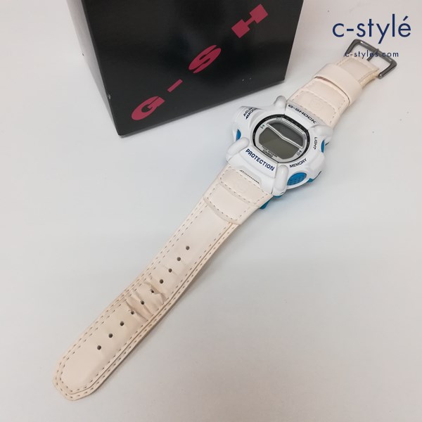 CASIO カシオ G-SHOCK 腕時計 ホワイト×ブルー RISEMAN ライズマン DW-9100 クォーツ