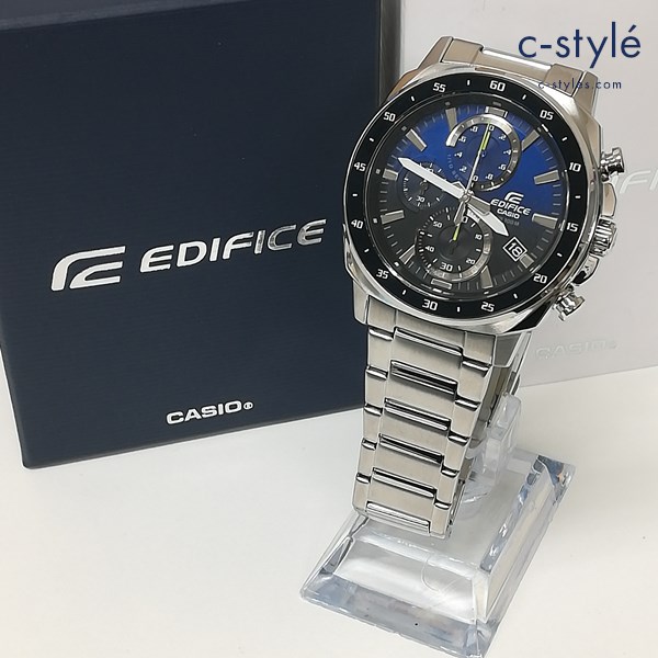 CASIO カシオ EDIFICE 腕時計 シルバー×ブラック EFV-600D-2A クォーツ