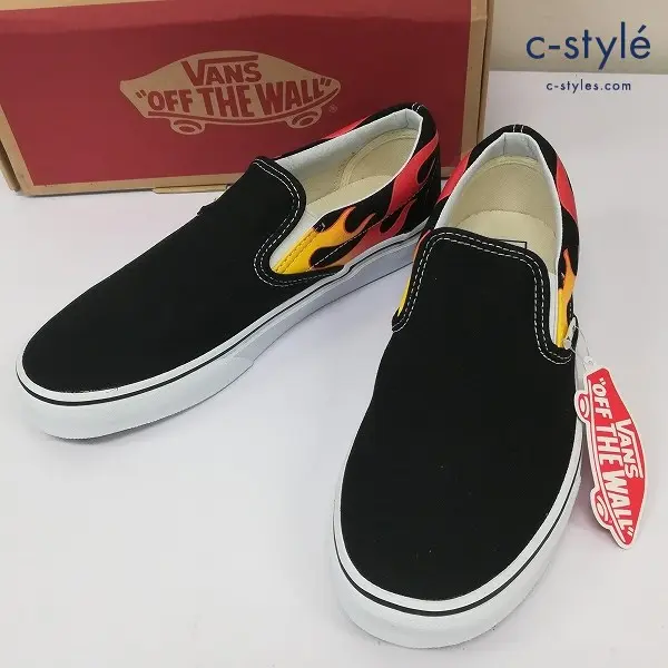 VANS ヴァンズ Classic Slip-On Flame スニーカー US8 26cm マルチカラー VNOA38F7PHN