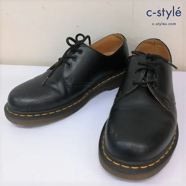 Dr. Martens ドクターマーチン 3ホールシューズ UK8 ブラック WY004 GV075 レザー 厚底